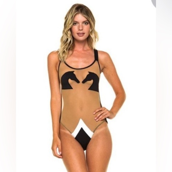 Pacific & Driftwood Other - Pacific & Driftwood White and Nude One Piece Bathing Suit